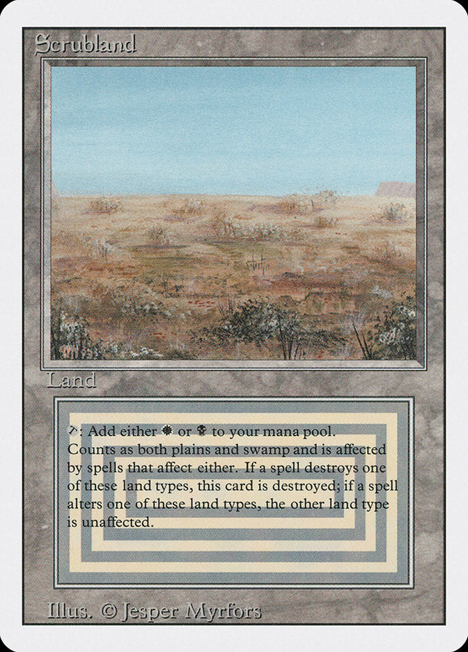 Scrubland [Revised Edition] MTG Single Magic: The Gathering    | Red Claw Gaming