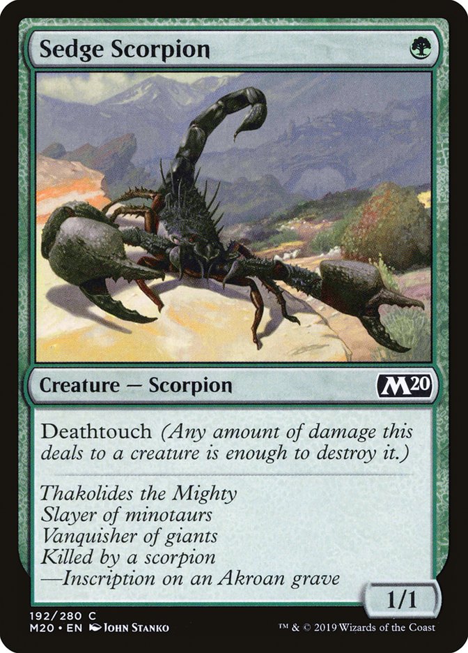 Sedge Scorpion [Core Set 2020] MTG Single Magic: The Gathering    | Red Claw Gaming