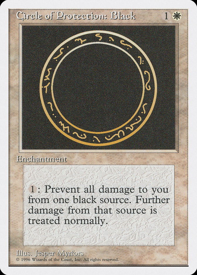 Circle of Protection: Black [Introductory Two-Player Set] MTG Single Magic: The Gathering    | Red Claw Gaming