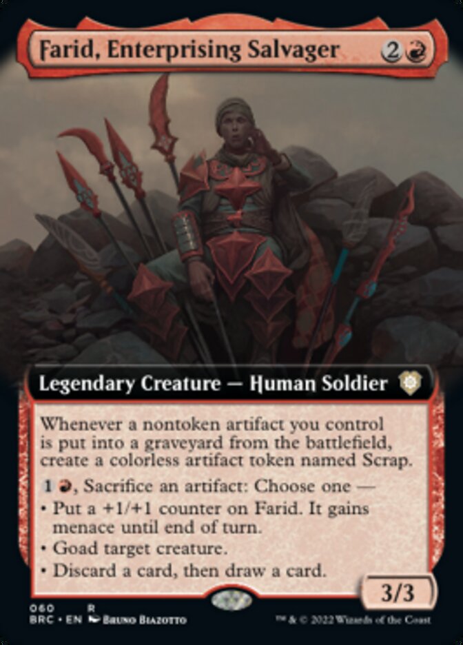 Farid, Enterprising Salvager (Extended Art) [The Brothers' War Commander] MTG Single Magic: The Gathering    | Red Claw Gaming