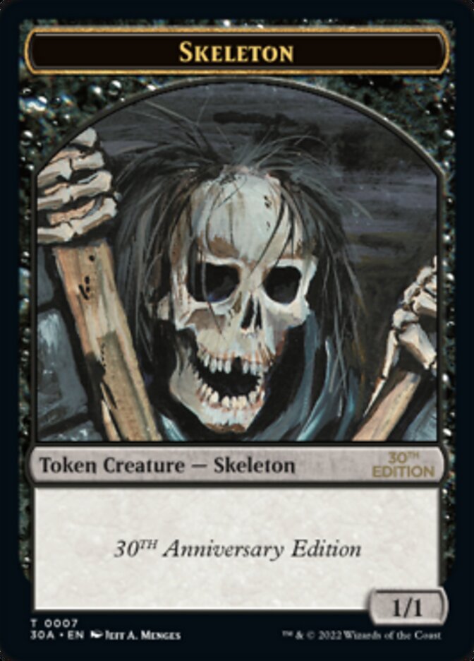 Skeleton Token [30th Anniversary Tokens] MTG Single Magic: The Gathering    | Red Claw Gaming