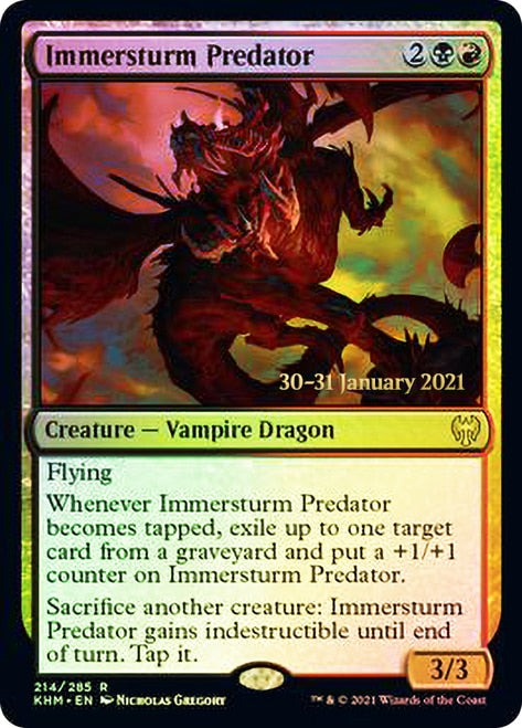 Immersturm Predator [Kaldheim Prerelease Promos] MTG Single Magic: The Gathering    | Red Claw Gaming