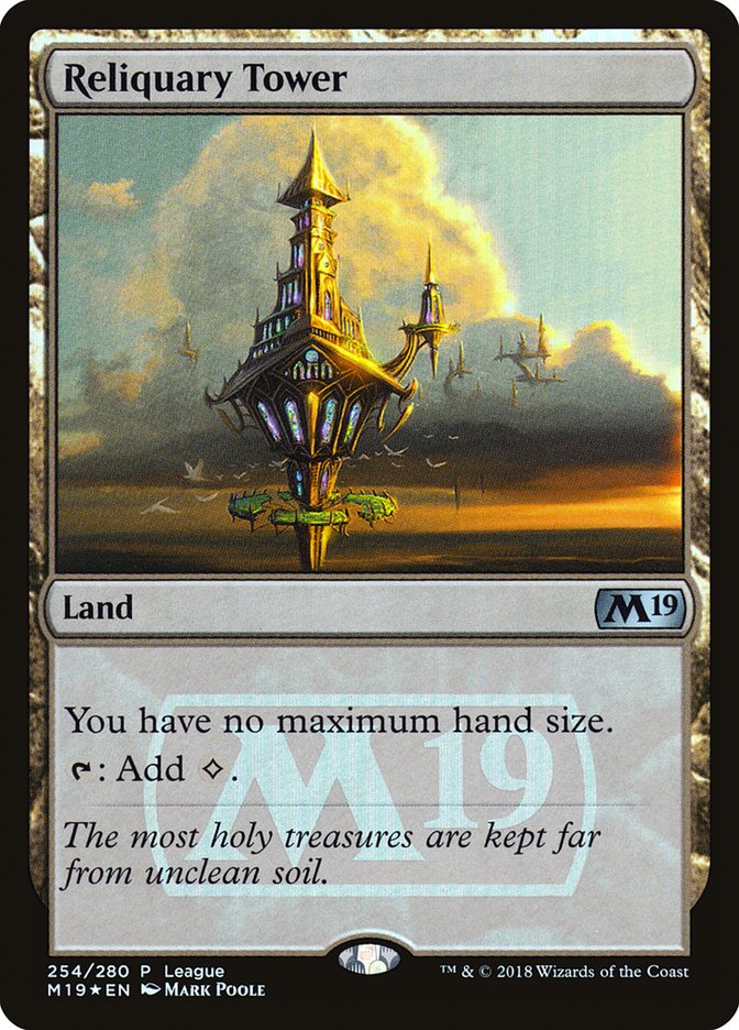 Reliquary Tower (League) [Core Set 2019 Promos] MTG Single Magic: The Gathering    | Red Claw Gaming