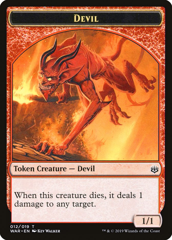 Devil Token [War of the Spark Tokens] MTG Single Magic: The Gathering    | Red Claw Gaming