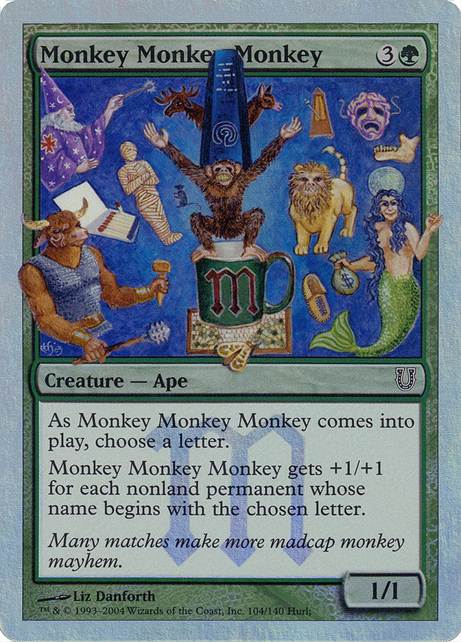 Monkey Monkey Monkey (Alternate Foil) [Unhinged] MTG Single Magic: The Gathering    | Red Claw Gaming