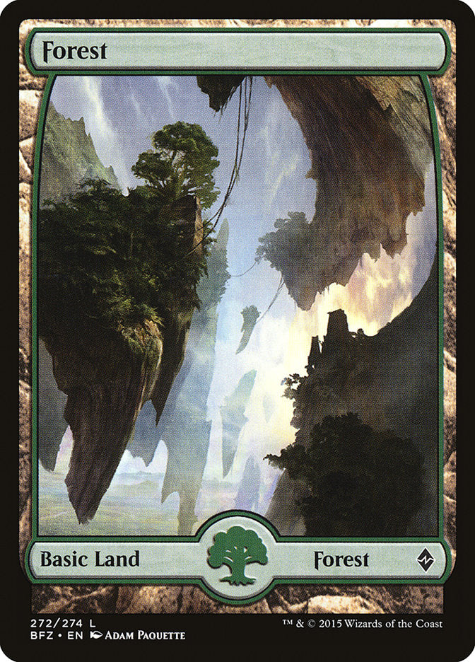 Forest (272) (Full Art) [Battle for Zendikar] MTG Single Magic: The Gathering    | Red Claw Gaming