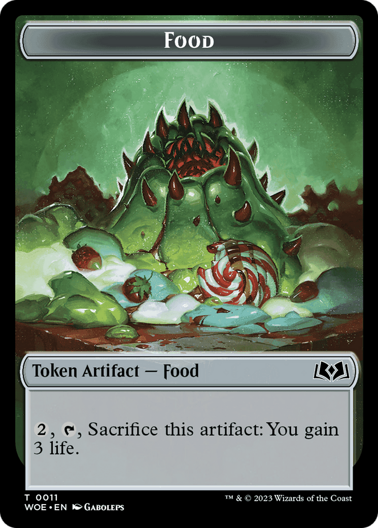 Beast // Food (0011) Double-Sided Token [Wilds of Eldraine Tokens] MTG Single Magic: The Gathering    | Red Claw Gaming