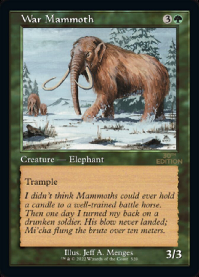 War Mammoth (Retro) [30th Anniversary Edition] MTG Single Magic: The Gathering    | Red Claw Gaming