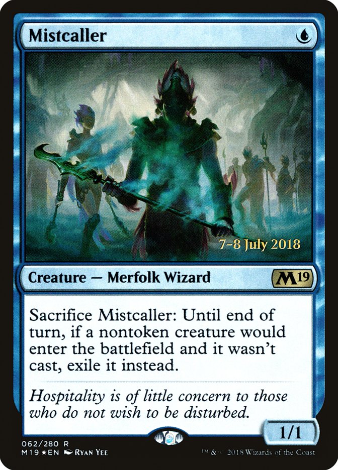 Mistcaller [Core Set 2019 Prerelease Promos] MTG Single Magic: The Gathering    | Red Claw Gaming