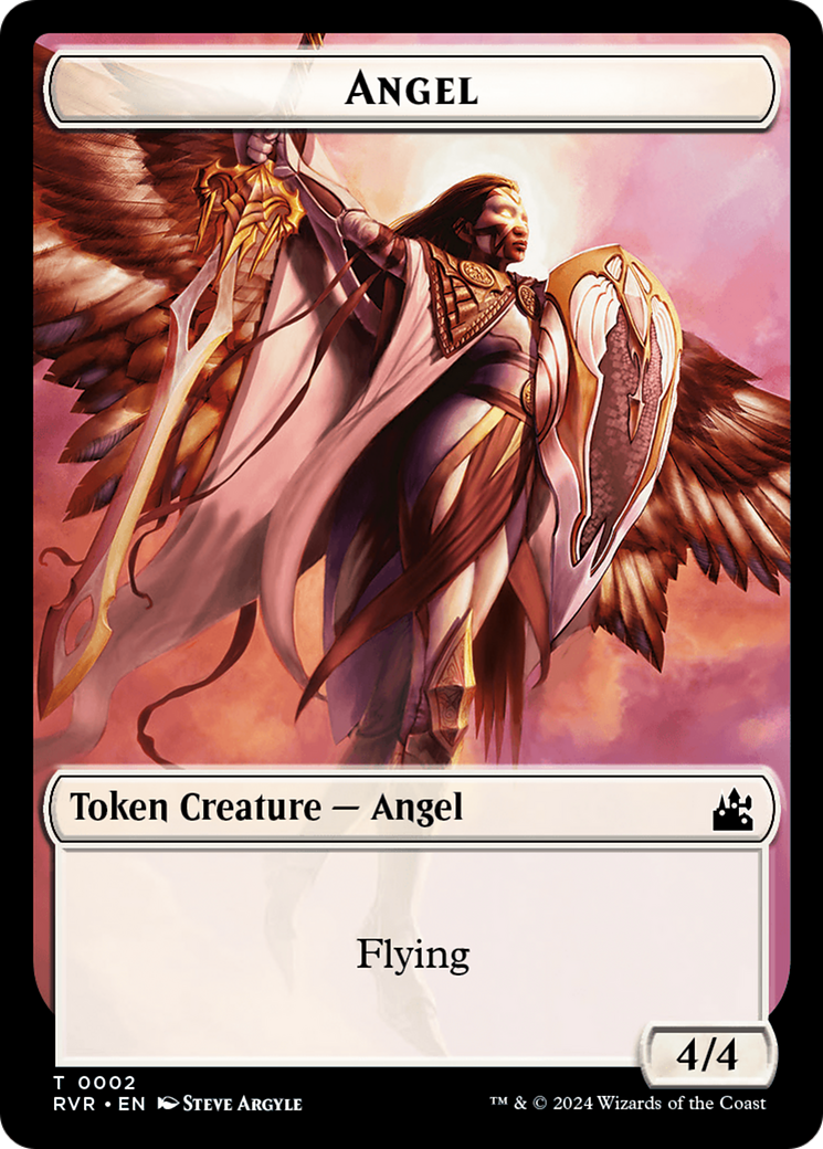 Angel Token (0002) [Ravnica Remastered Tokens] MTG Single Magic: The Gathering    | Red Claw Gaming