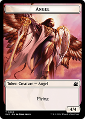 Elf Knight // Angel (0002) Double-Sided Token [Ravnica Remastered Tokens] MTG Single Magic: The Gathering    | Red Claw Gaming