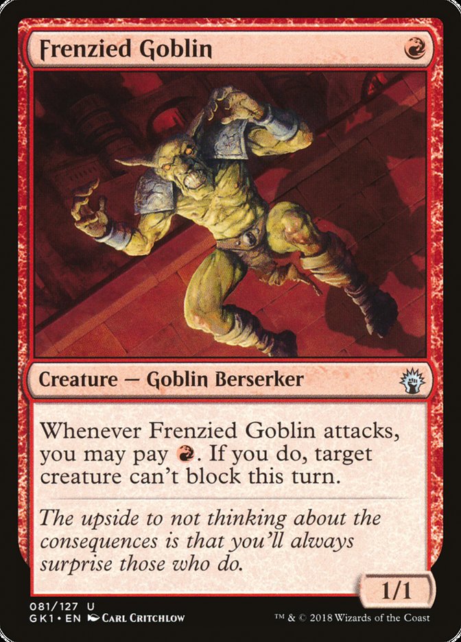 Frenzied Goblin [Guilds of Ravnica Guild Kit] MTG Single Magic: The Gathering    | Red Claw Gaming