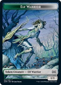 Elf Warrior // Germ Double-Sided Token [Double Masters Tokens] MTG Single Magic: The Gathering    | Red Claw Gaming