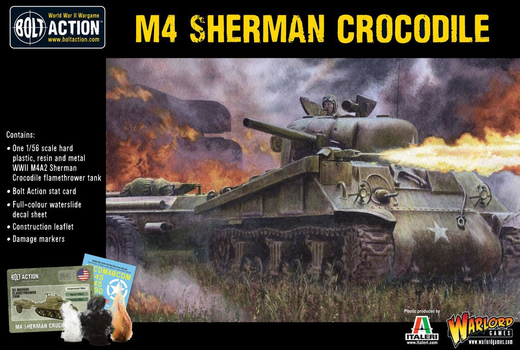 Sherman Crocodile Flamethrower Tank American Warlord Games    | Red Claw Gaming