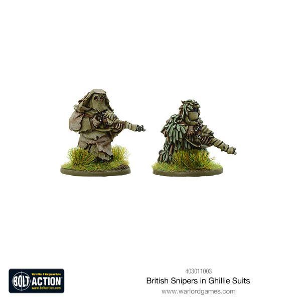 British Snipers in Ghillie suits British BEF Warlord Games    | Red Claw Gaming