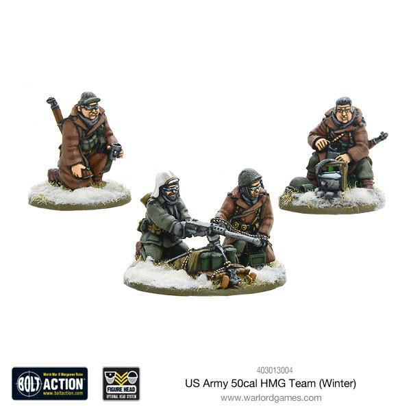 US Army 50cal HMG Team (Winter) American Warlord Games    | Red Claw Gaming