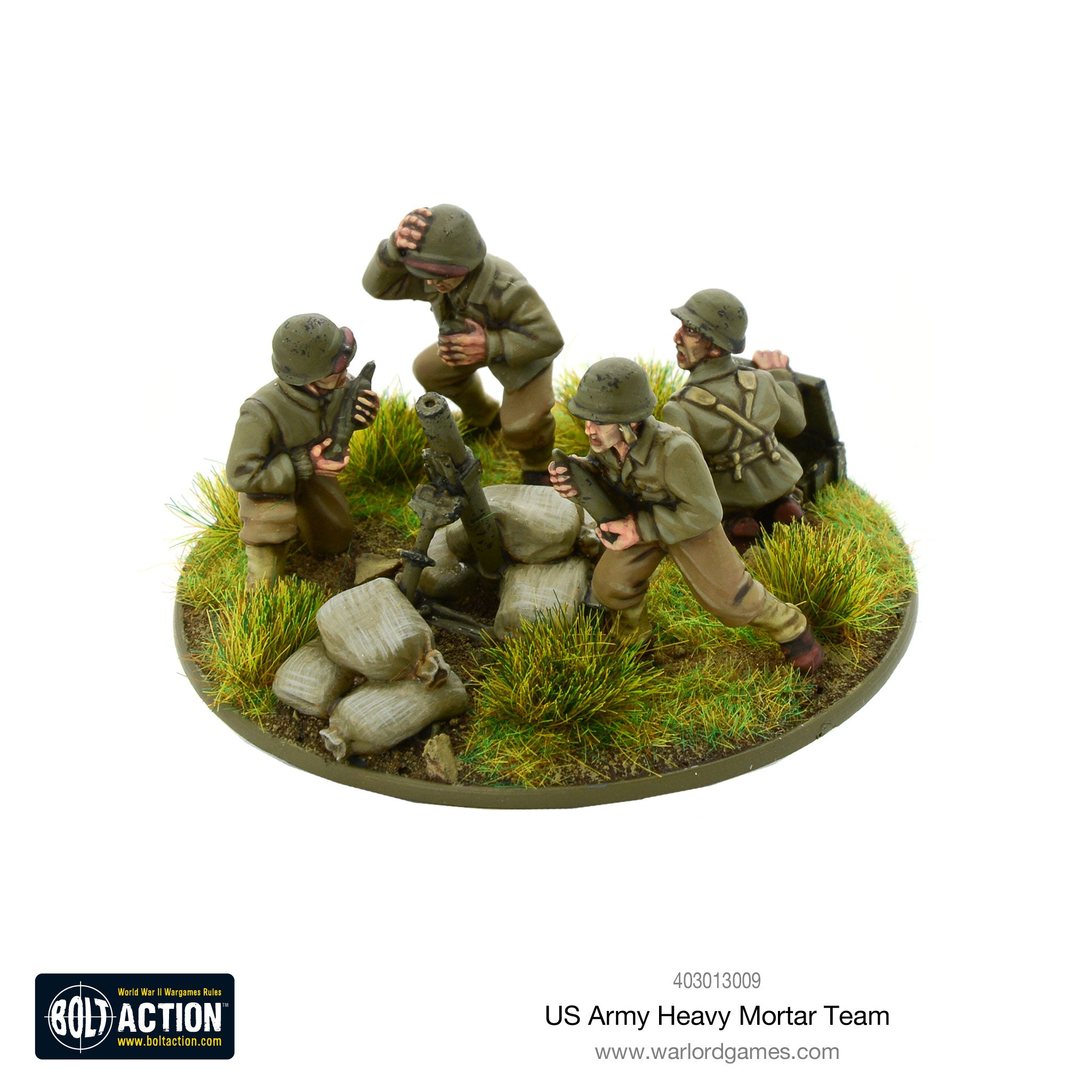 US Army Heavy Mortar Team American Warlord Games    | Red Claw Gaming