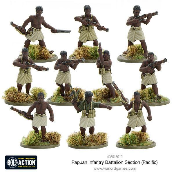 Papuan Infantry Battalion Section Australian Warlord Games    | Red Claw Gaming