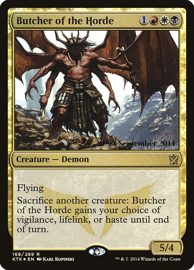 Butcher of the Horde [Khans of Tarkir Prerelease Promos] MTG Single Magic: The Gathering    | Red Claw Gaming