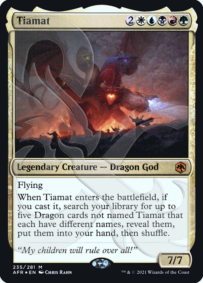 Tiamat (Ampersand Promo) [Dungeons & Dragons: Adventures in the Forgotten Realms Promos] MTG Single Magic: The Gathering    | Red Claw Gaming