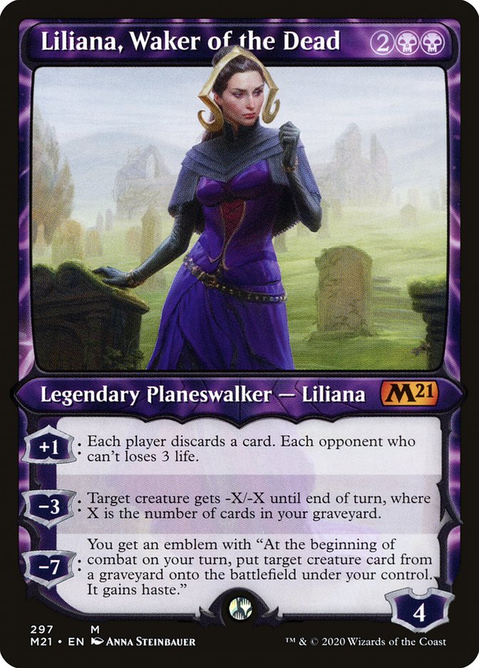 Liliana, Waker of the Dead (Showcase) [Core Set 2021] MTG Single Magic: The Gathering    | Red Claw Gaming