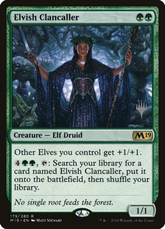 Elvish Clancaller (Promo Pack) [Core Set 2019 Promos] MTG Single Magic: The Gathering    | Red Claw Gaming