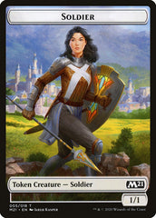 Knight // Soldier Double-Sided Token [Core Set 2021 Tokens] MTG Single Magic: The Gathering    | Red Claw Gaming