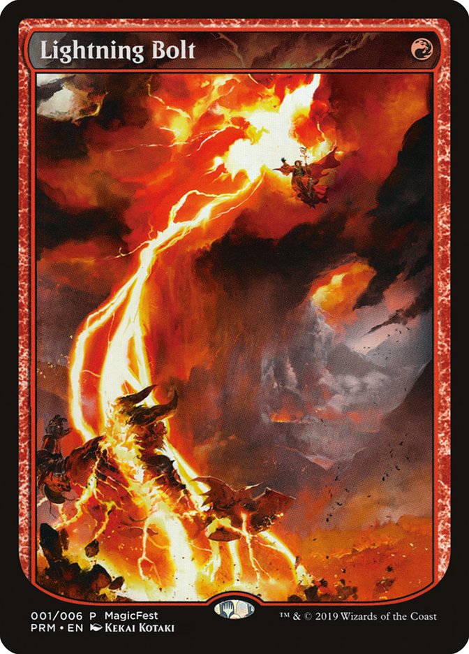 Lightning Bolt (Textless) [MagicFest 2019] MTG Single Magic: The Gathering    | Red Claw Gaming