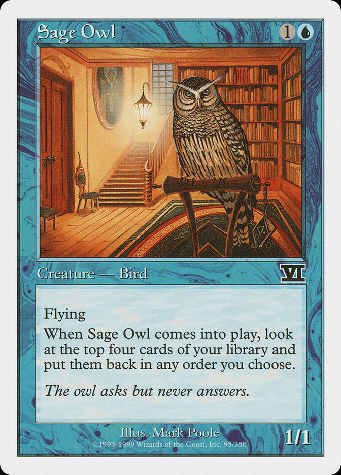 Sage Owl [Classic Sixth Edition] MTG Single Magic: The Gathering    | Red Claw Gaming