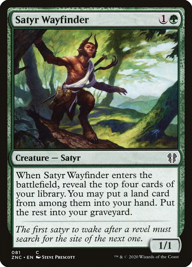 Satyr Wayfinder [Zendikar Rising Commander] MTG Single Magic: The Gathering    | Red Claw Gaming