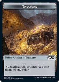 Treasure // Zombie Double-Sided Token [Core Set 2021 Tokens] MTG Single Magic: The Gathering    | Red Claw Gaming