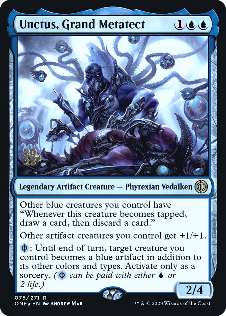 Unctus, Grand Metatect [Phyrexia: All Will Be One Prerelease Promos] MTG Single Magic: The Gathering    | Red Claw Gaming