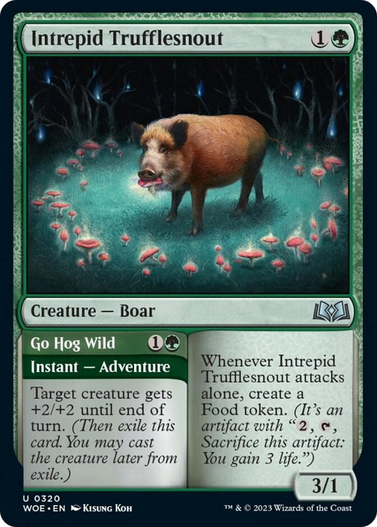 Intrepid Trufflesnout // Go Hog Wild [Wilds of Eldraine] MTG Single Magic: The Gathering    | Red Claw Gaming