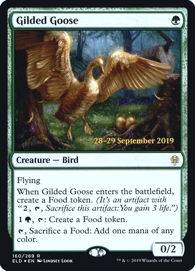 Gilded Goose [Throne of Eldraine Prerelease Promos] MTG Single Magic: The Gathering    | Red Claw Gaming