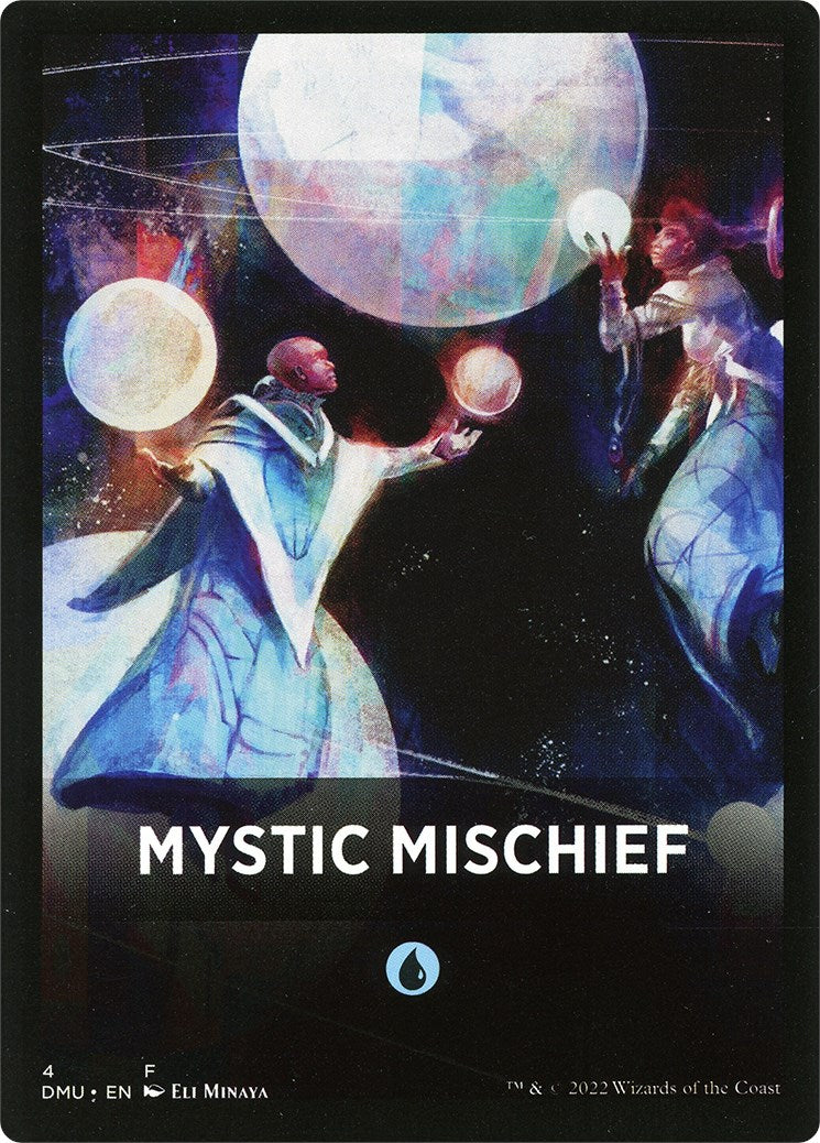 Mystic Mischief Theme Card [Dominaria United Tokens] MTG Single Magic: The Gathering    | Red Claw Gaming