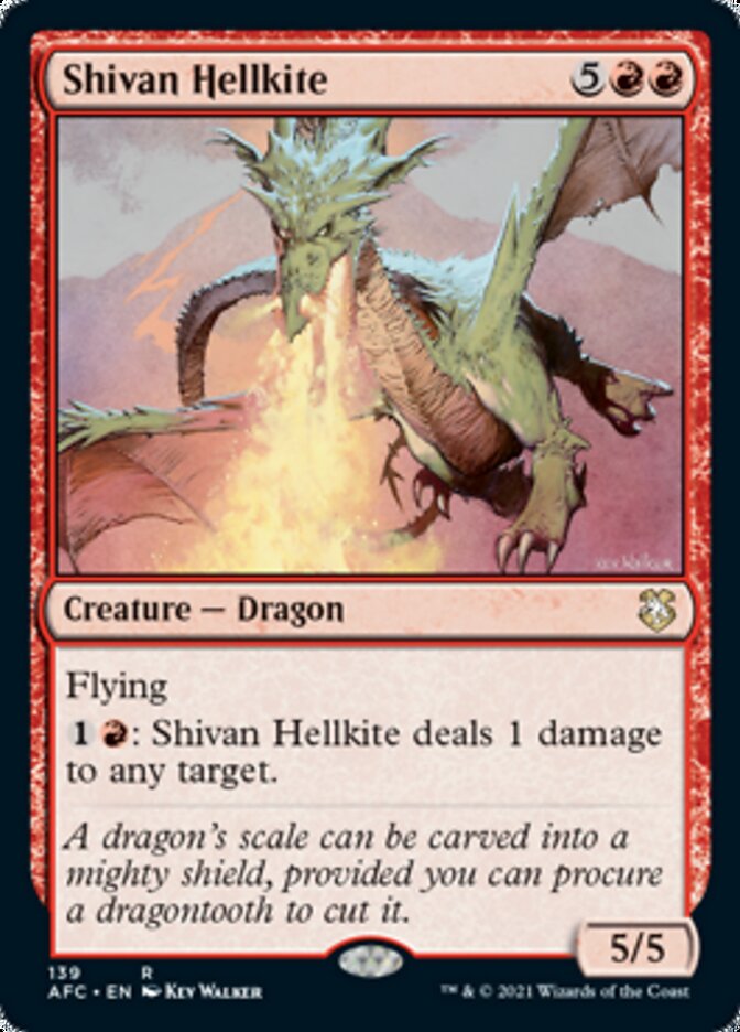 Shivan Hellkite [Dungeons & Dragons: Adventures in the Forgotten Realms Commander] MTG Single Magic: The Gathering    | Red Claw Gaming