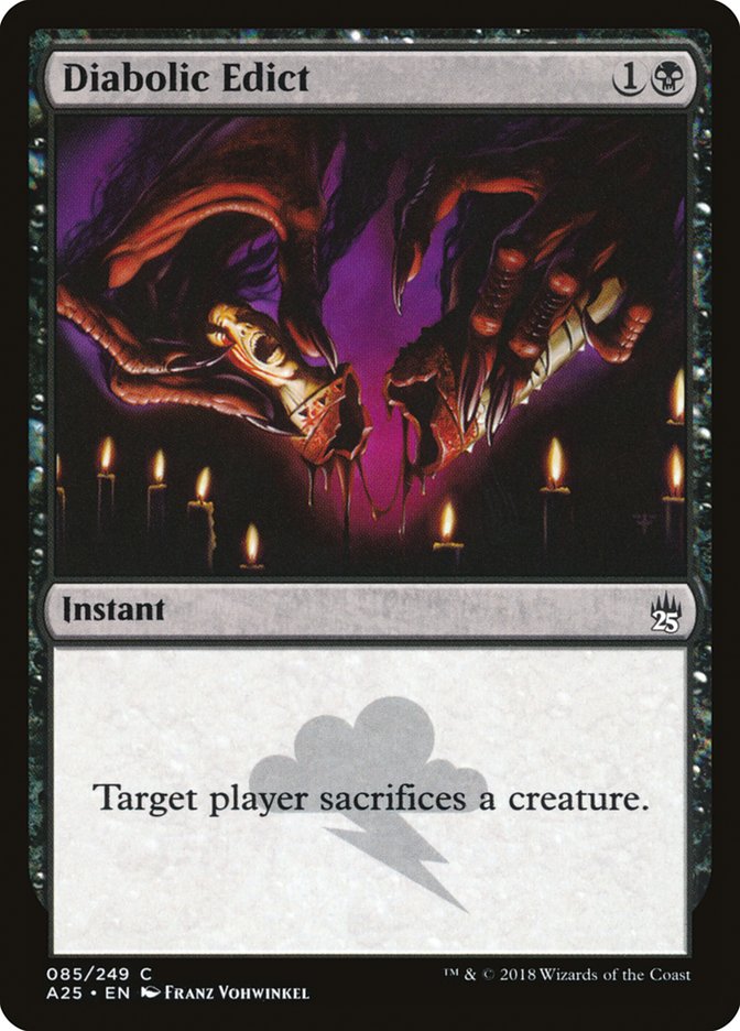 Diabolic Edict [Masters 25] MTG Single Magic: The Gathering    | Red Claw Gaming