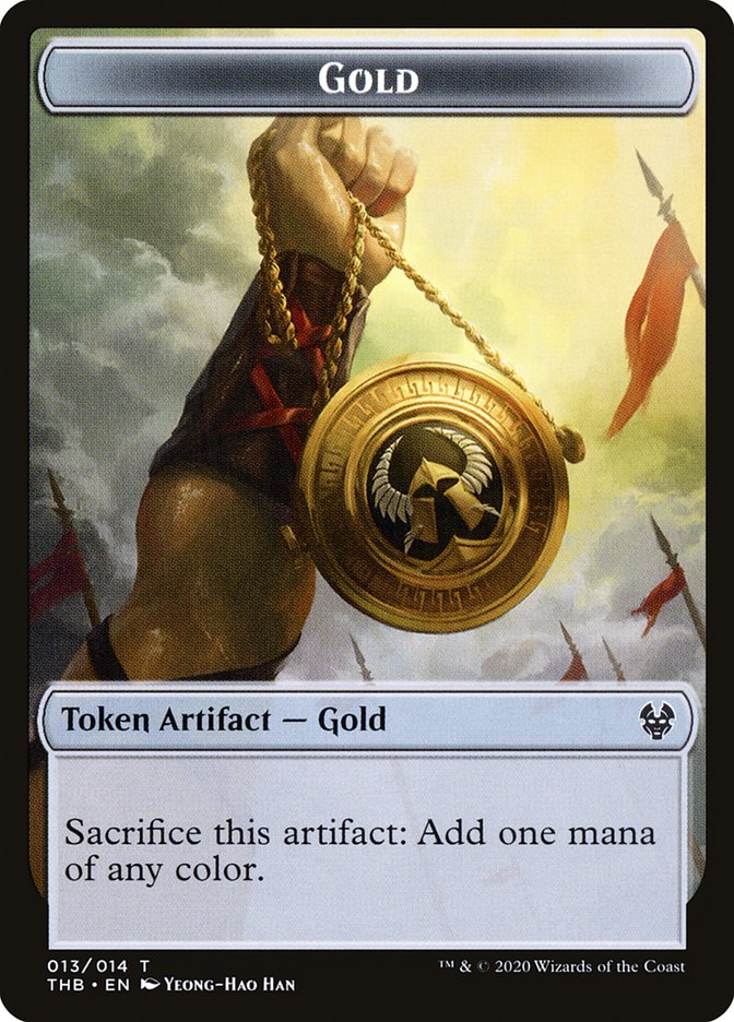 Satyr // Gold Double-Sided Token [Theros Beyond Death Tokens] MTG Single Magic: The Gathering    | Red Claw Gaming