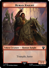 Human Knight // Human Double-Sided Token [The Lord of the Rings: Tales of Middle-Earth Commander Tokens] MTG Single Magic: The Gathering    | Red Claw Gaming