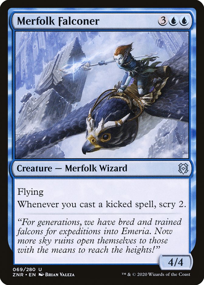 Merfolk Falconer [Zendikar Rising] MTG Single Magic: The Gathering    | Red Claw Gaming