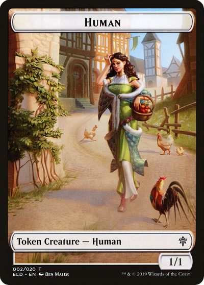 Human Double-Sided Token [Challenger Decks 2020 Tokens] MTG Single Magic: The Gathering    | Red Claw Gaming