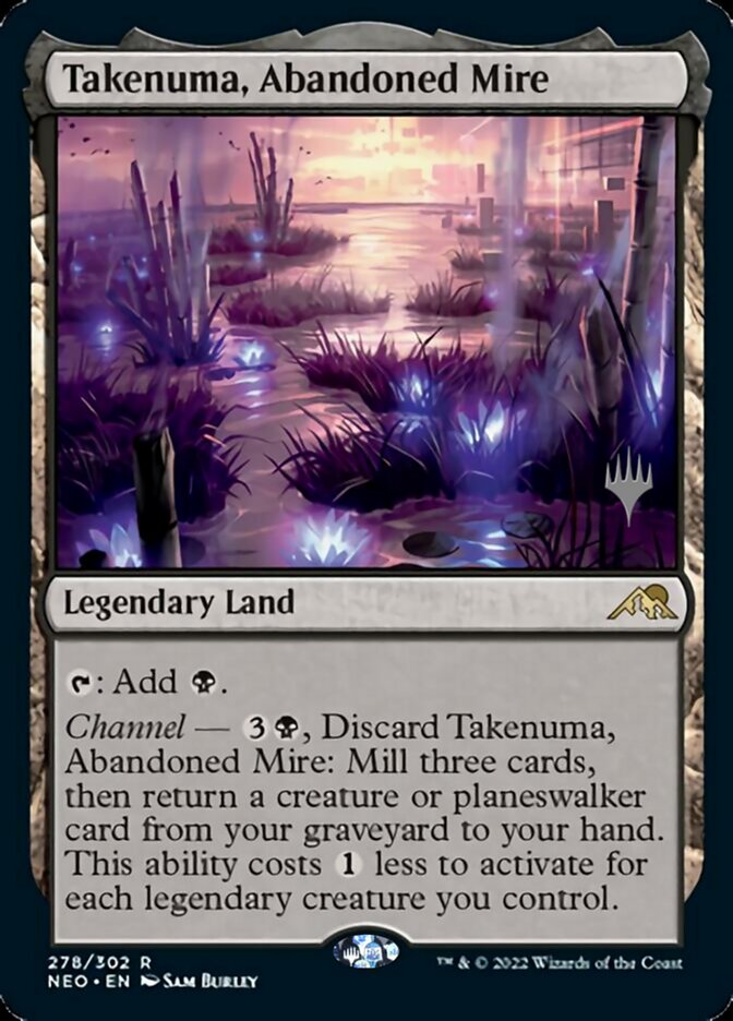 Takenuma, Abandoned Mire (Promo Pack) [Kamigawa: Neon Dynasty Promos] MTG Single Magic: The Gathering    | Red Claw Gaming