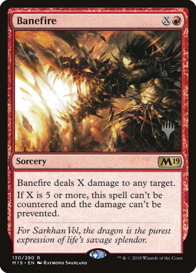 Banefire (Promo Pack) [Core Set 2019 Promos] MTG Single Magic: The Gathering    | Red Claw Gaming