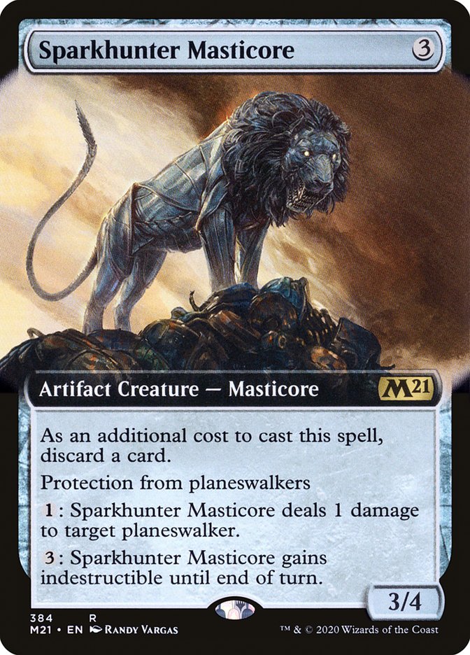 Sparkhunter Masticore (Extended Art) [Core Set 2021] MTG Single Magic: The Gathering    | Red Claw Gaming