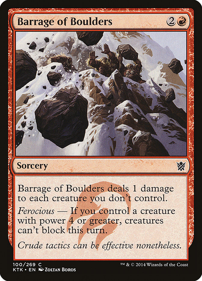 Barrage of Boulders [Khans of Tarkir] MTG Single Magic: The Gathering    | Red Claw Gaming