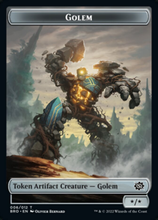 Golem Token [The Brothers' War Tokens] MTG Single Magic: The Gathering    | Red Claw Gaming