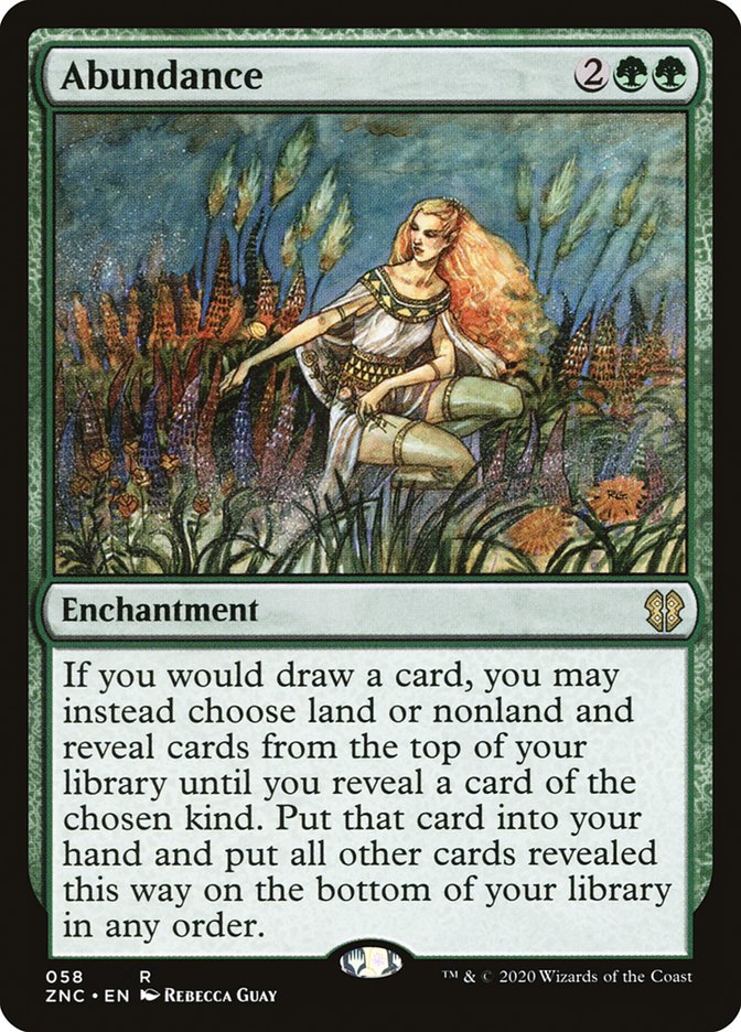 Abundance [Zendikar Rising Commander] MTG Single Magic: The Gathering    | Red Claw Gaming