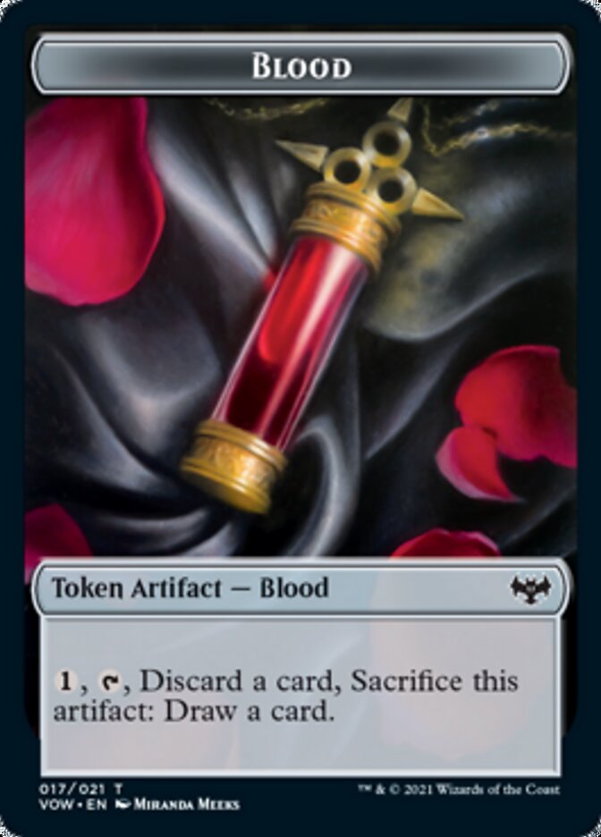 Blood // Vampire (007) Double-Sided Token [Innistrad: Crimson Vow Tokens] MTG Single Magic: The Gathering    | Red Claw Gaming