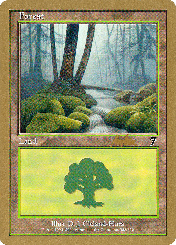 Forest (328) (Brian Kibler) [World Championship Decks 2002] MTG Single Magic: The Gathering    | Red Claw Gaming