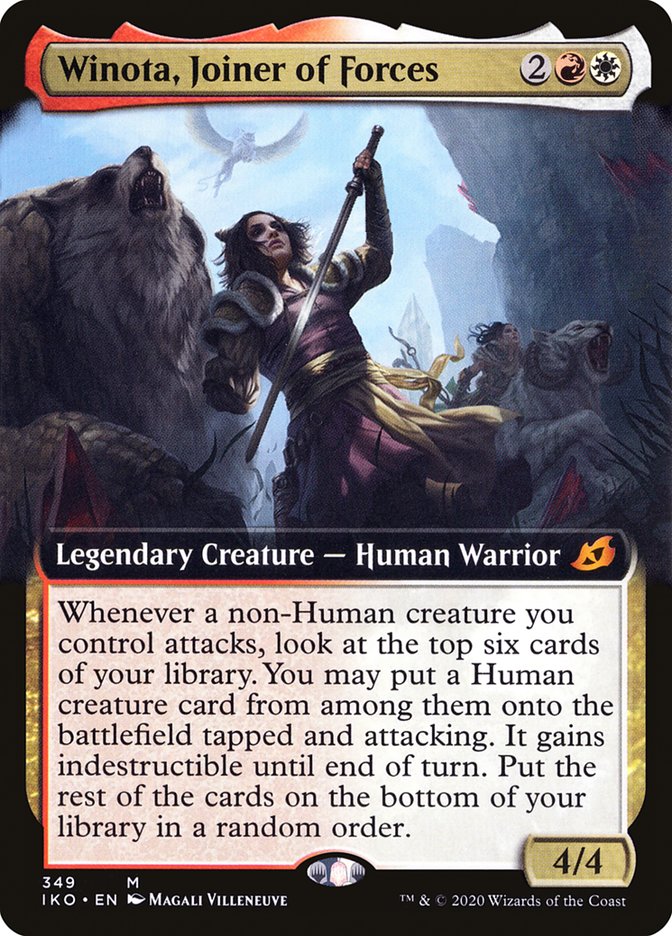 Winota, Joiner of Forces (Extended Art) [Ikoria: Lair of Behemoths] MTG Single Magic: The Gathering    | Red Claw Gaming